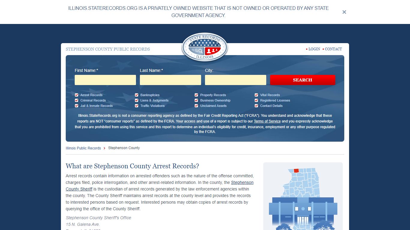 Stephenson County Arrest, Court, and Public Records | StateRecords.org